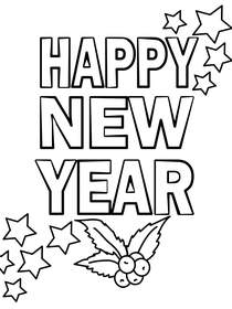 New Year Coloring Card