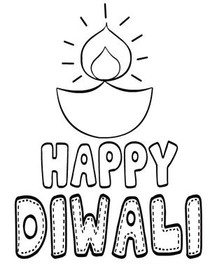 Happy 
Diwali - Coloring Card