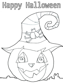 Happy Halloween - Coloring Card