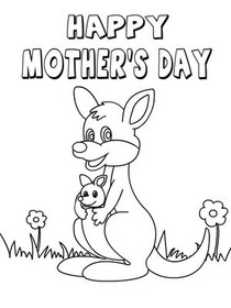 Mothers Day Coloring Card