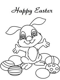 Easter Coloring Card 1