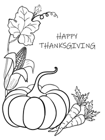 Happy Thanksgiving - festive pumpkin harvest card