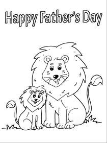 Happy Father's Day - Coloring Card