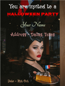Halloween Party Invitation Photocard
