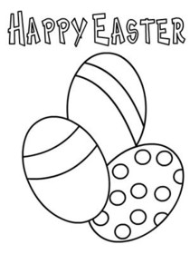 Easter Coloring Card 3