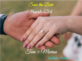 Save the date for Wedding