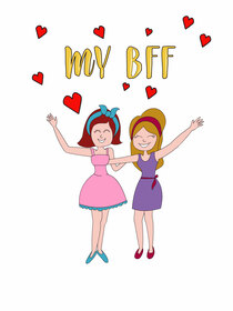 Celebrate friendship with our adorable "My BFF" card—perfect for your bestie!