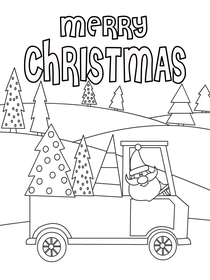 Merry Christmas - Coloring Card