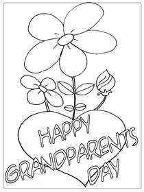 Happy Grandparents Day - Coloring Card