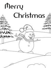 Merry Christmas - Coloring Card