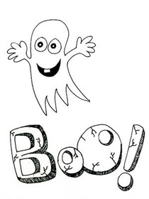 Boo! - Coloring Card