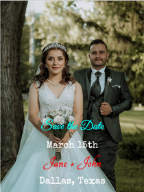 Save the date for Wedding