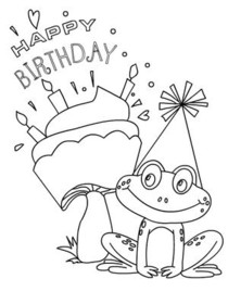 Happy Birthday - Coloring Card