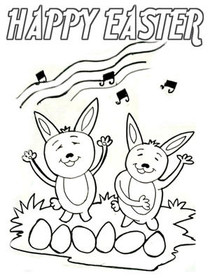 Easter Coloring Card
