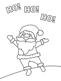 Ho Ho Ho - Christmas Coloring Card