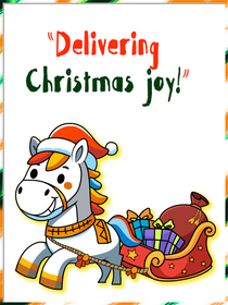 Merry Christmas - Adorable pony delivering Christmas joy!