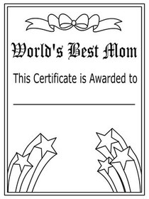 Worlds Best Mom Certificate