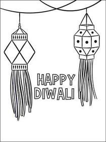 Happy 
Diwali - Coloring Card