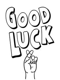 Good Luck - Coloring Card