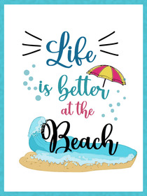 Celebrate beach bliss! With our "Life is Better at the Beach" summer card