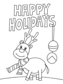Merry Christmas - Coloring Card
