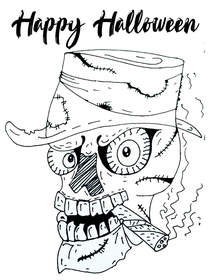 Happy 
Halloween - Coloring Card