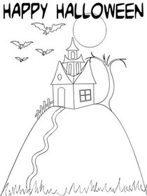 Happy 
Halloween - Coloring Card