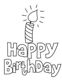 Happy Birthday - Coloring Card