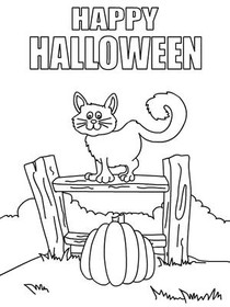 Happy 
Halloween - Coloring Card