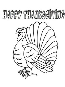 Happy 
Thanksgiving - Coloring Card