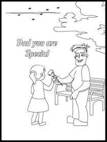 Dad You are Special - Father's Day Coloring Card