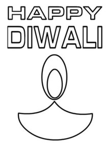 Happy 
Diwali - Coloring Card