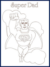 Super Dad - Father's Day Coloring Card