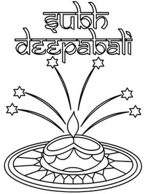 Happy 
Diwali - Coloring Card