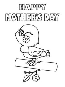 Mothers Day Coloring Card