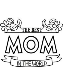 Mothers Day Coloring Card