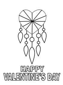 Happy 
Valentine's Day - Coloring Card