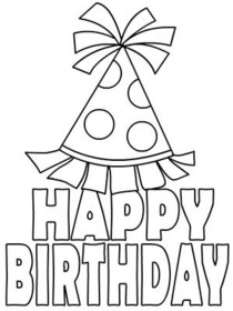Happy Birthday - Coloring Card
