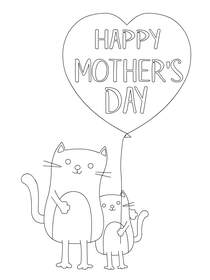 Mothers Day Coloring Card