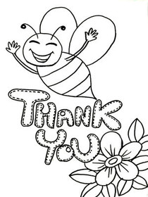 Thank You - Coloring Card