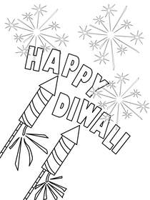 Happy 
Diwali - Coloring Card