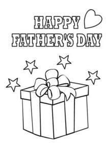 Happy Father's Day - Coloring Card