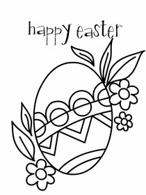 Unleash creativity with this Happy Easter coloring card!