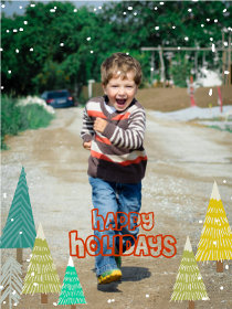Happy Holidays - Christmas Photocard