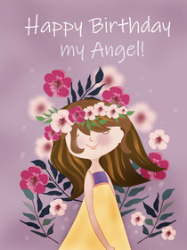 Celebrate your angel's birthday with a dreamy floral card, perfect for daughters, and dear friends!