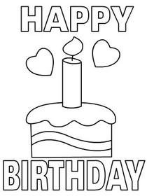 Happy Birthday - Coloring Card