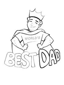 Best Dad - Father's Day Coloring Card