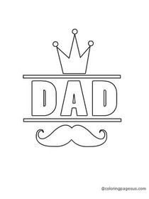DAD - Father's Day Coloring Card