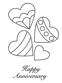 Happy Anniversary - Coloring Card