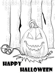 Happy 
Halloween - Coloring Card
